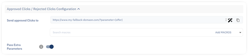 approved clicks redirection