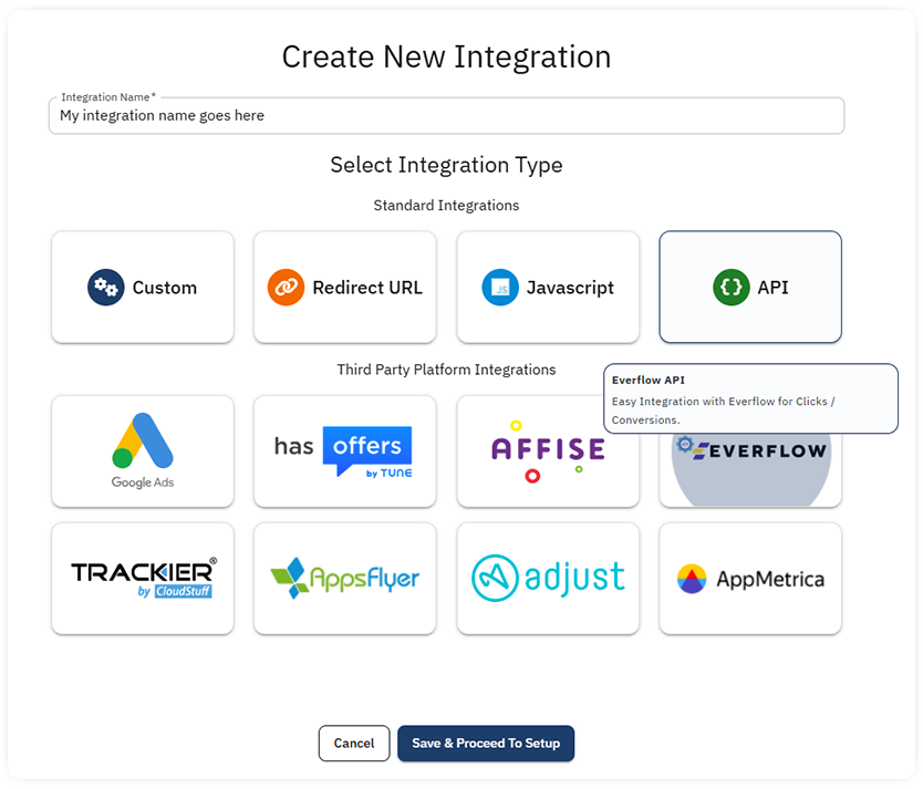 everflow api integration
