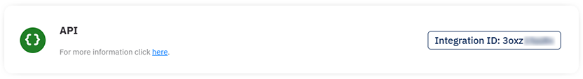 api integration id