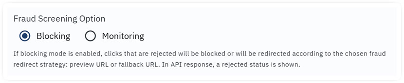 fraud monitoring mode
